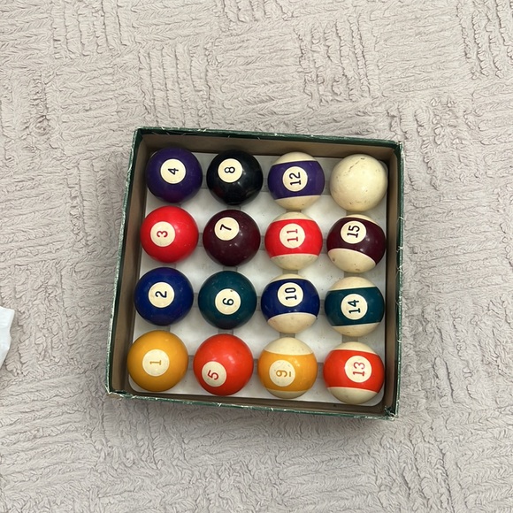Vintage Aramith Billard Set Pool Balls Phenolic 2 1/4" Made in Belgium Orgnl Box - Picture 13 of 16